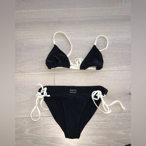 BIKYNI black and white string bikini set sz small
